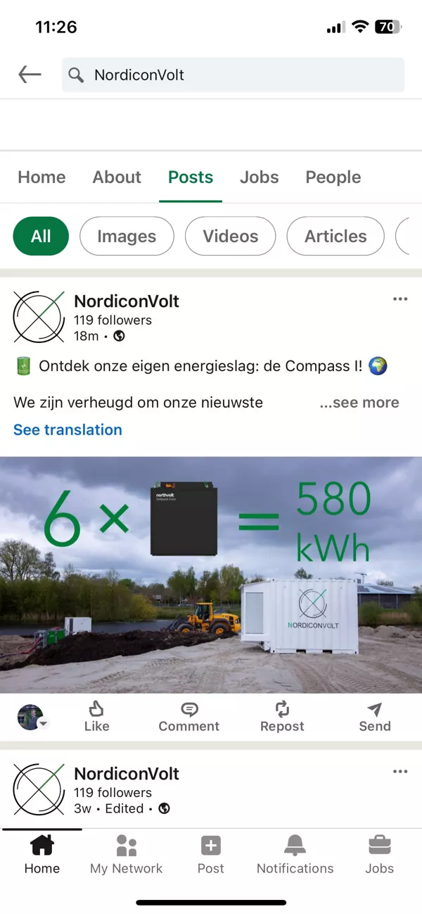 immage of our linkedIn page